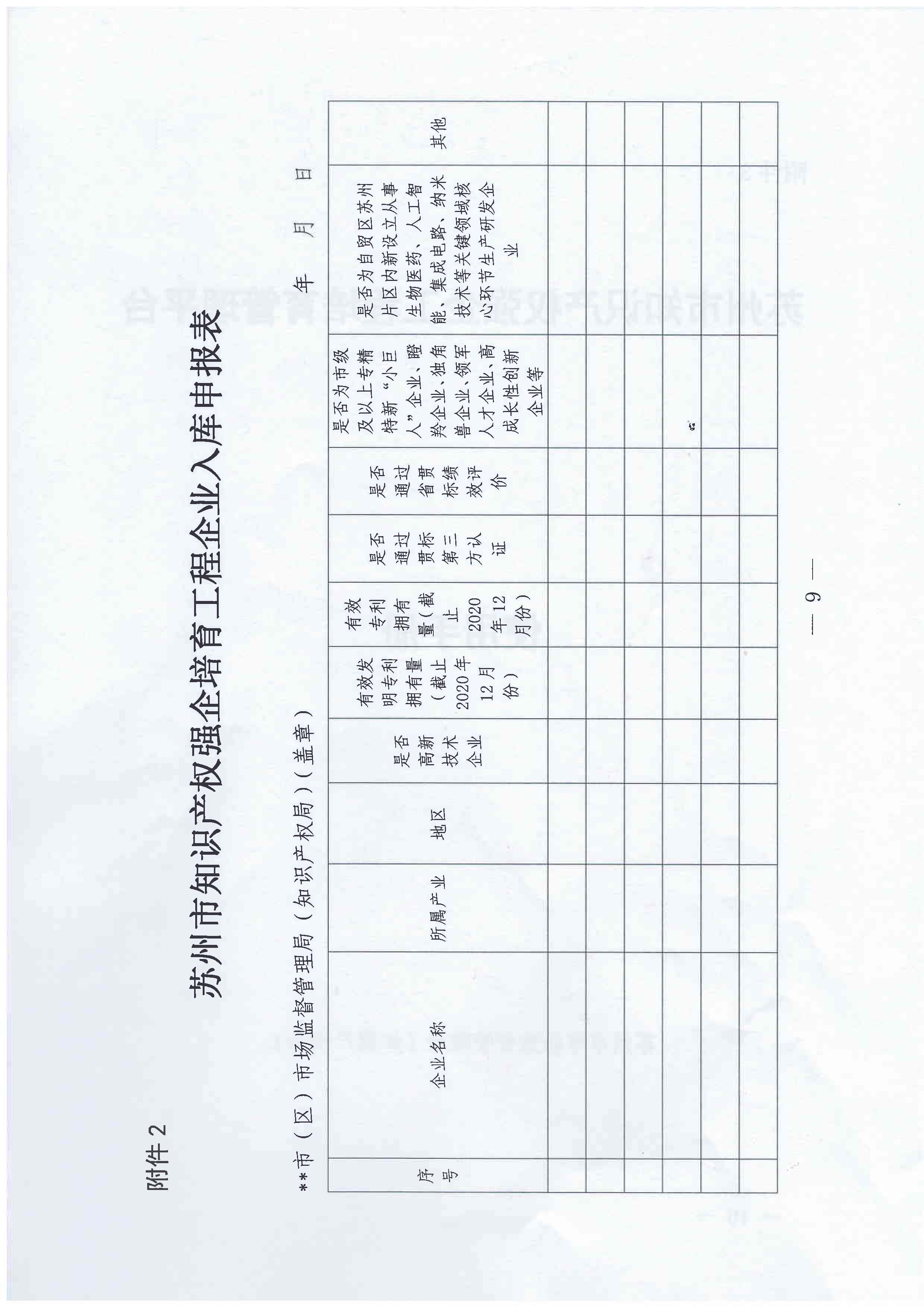 蘇州市知識(shí)產(chǎn)權(quán)強(qiáng)企培育工程實(shí)施方案通知