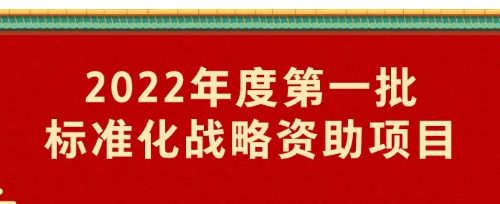 2022年度第一批標(biāo)準(zhǔn)化戰(zhàn)略資助項(xiàng)目