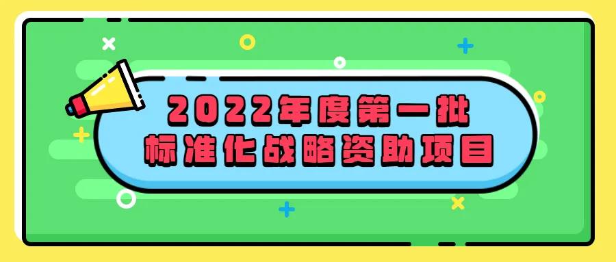 2022年第一批標(biāo)準(zhǔn)化戰(zhàn)略資助項(xiàng)目申報(bào)來(lái)了