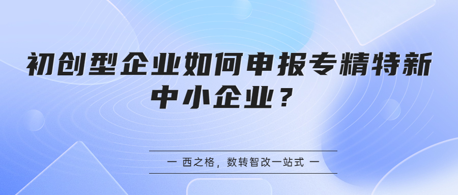 【政策解讀】初創(chuàng)型企業(yè)如何申報(bào)專精特新中小企業(yè)？